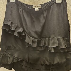 Banana Republic Asymmetrical Black Ruffle Skirt